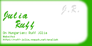 julia ruff business card